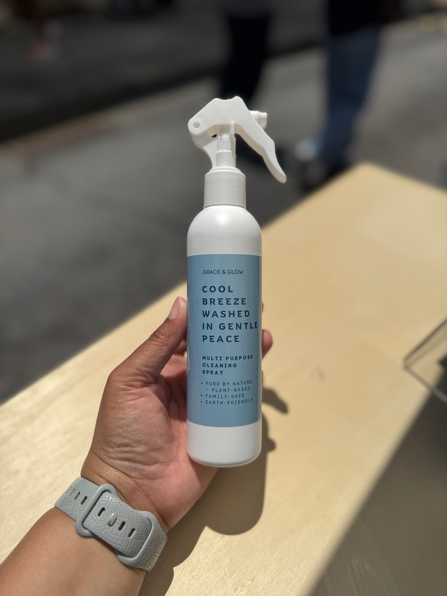 Multipurpose Cleaner Spray (8 oz) – Cool Breeze Washed in Gentle Peace – Streak-Free All Purpose Cleaner for Kitchen, Bathroom & Home Surfaces