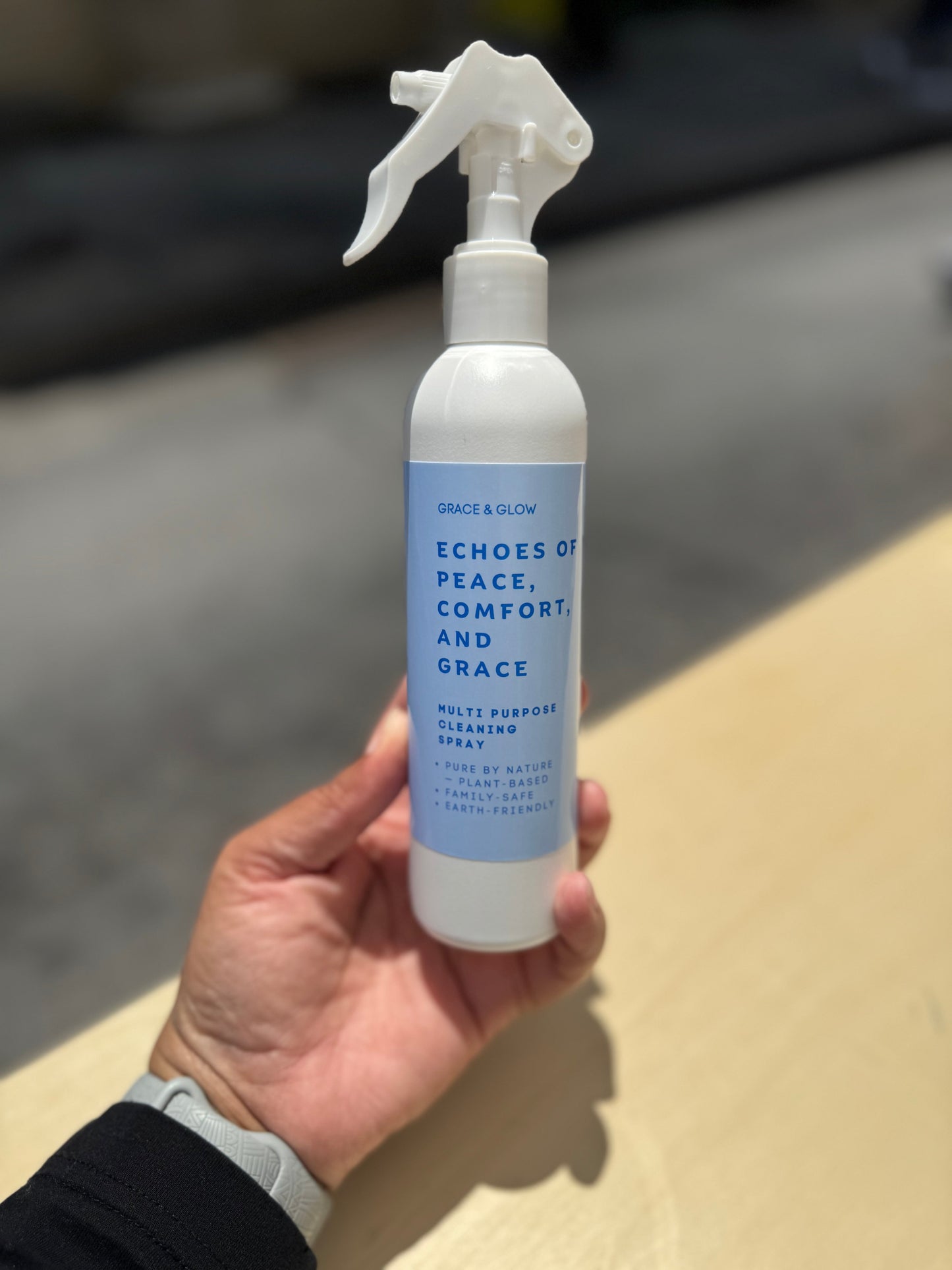 Multipurpose Cleaner Spray (8 oz) – Echoes of Peace, Comfort and Grace – Streak-Free All Purpose Cleaner for Kitchen, Bathroom & Home