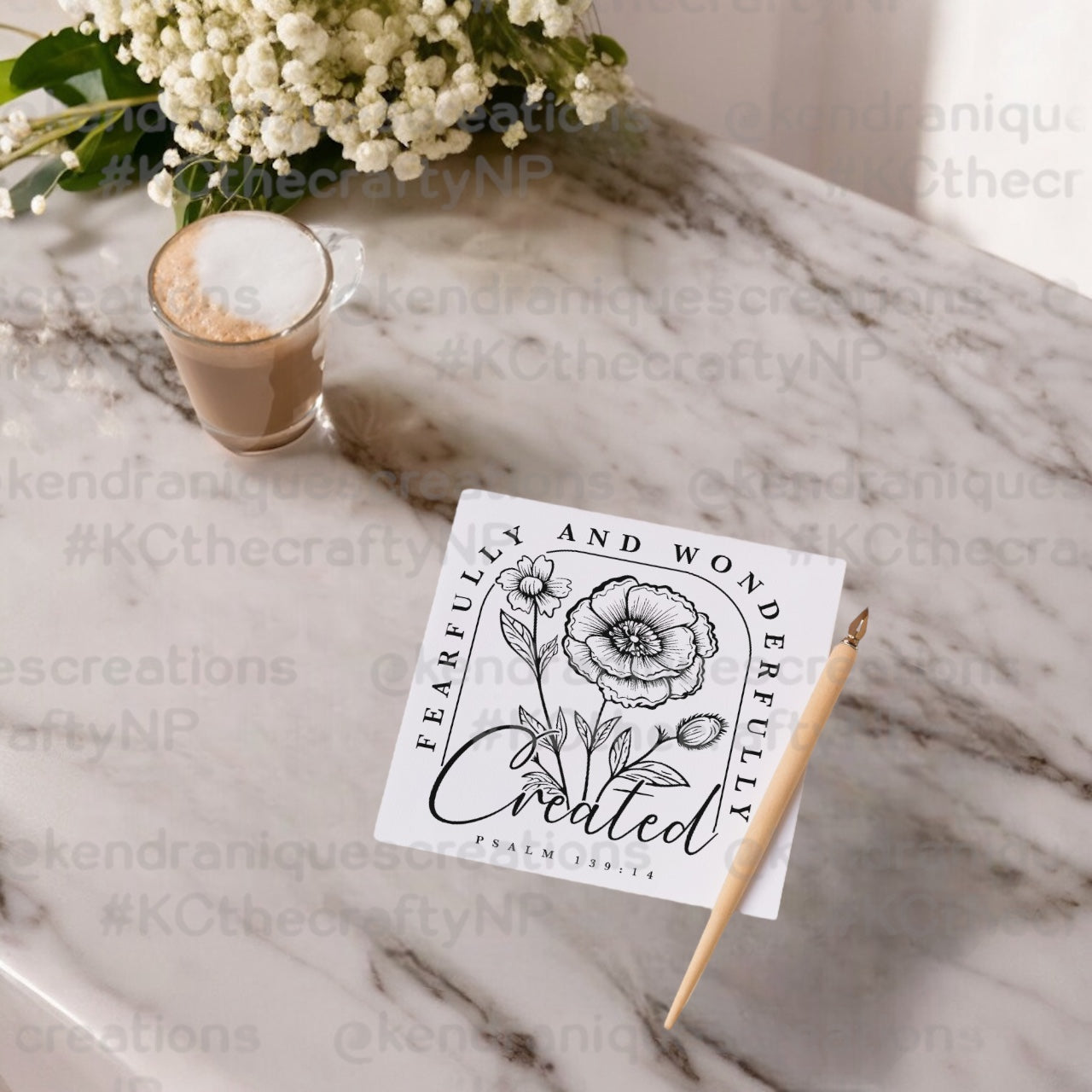UVDTF Decal-Fearfully and wonderfully created(black)