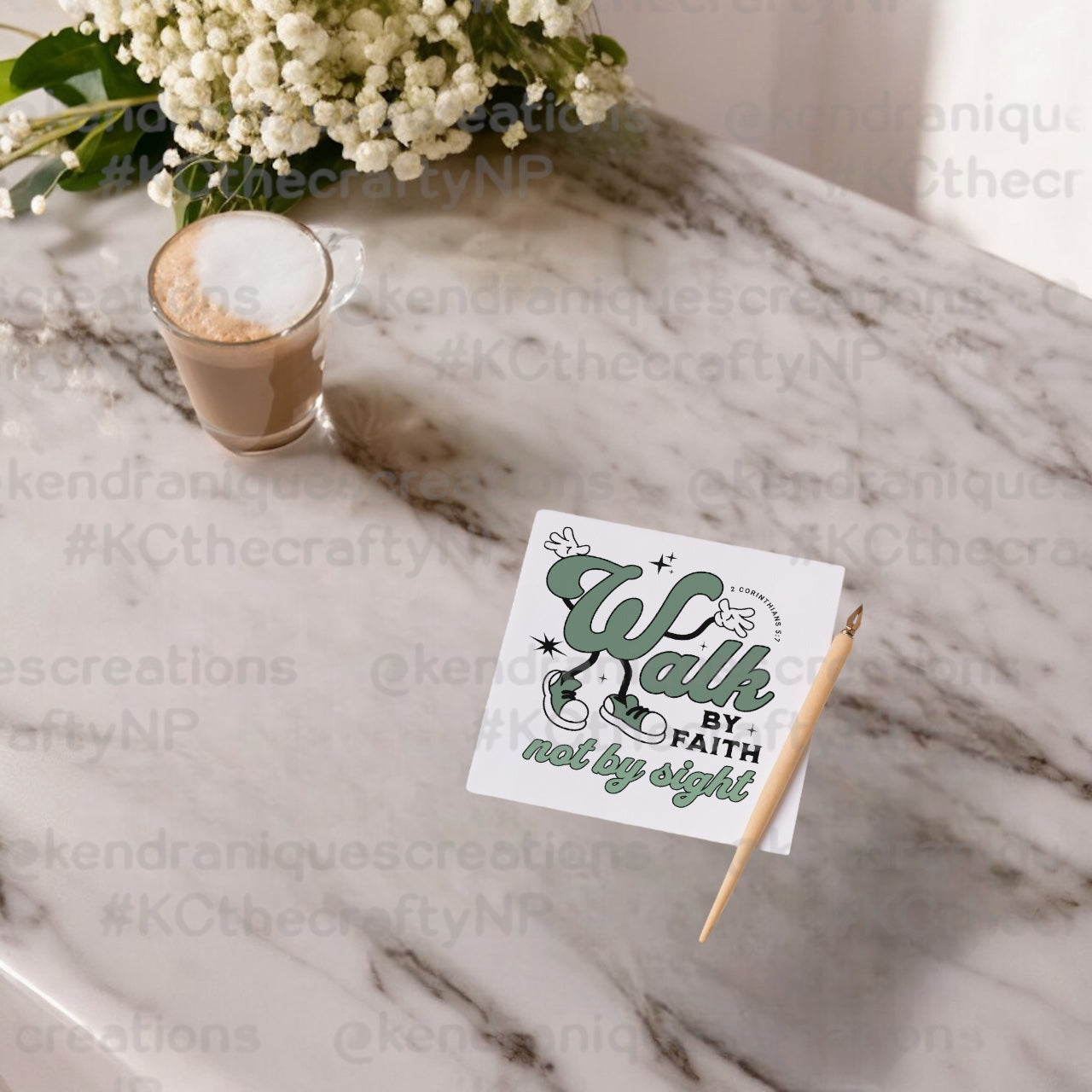 UVDTF Decal-Walk by faith not by faith