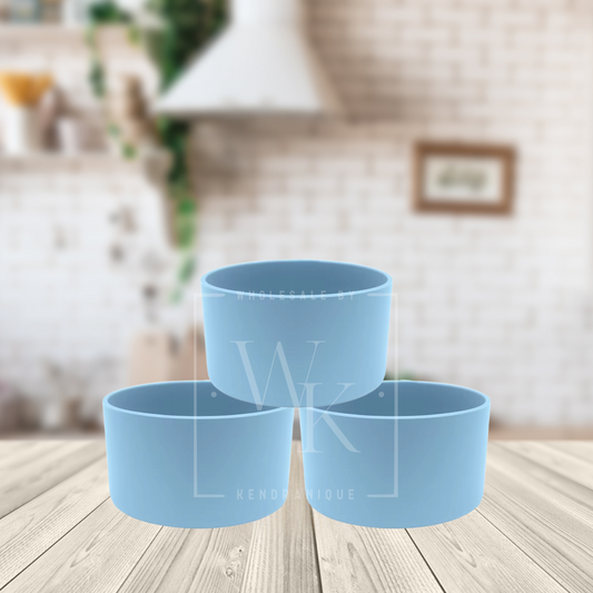 Silicone (Light Blue) tumbler boot for popular 40 oz tumblers and glass cans