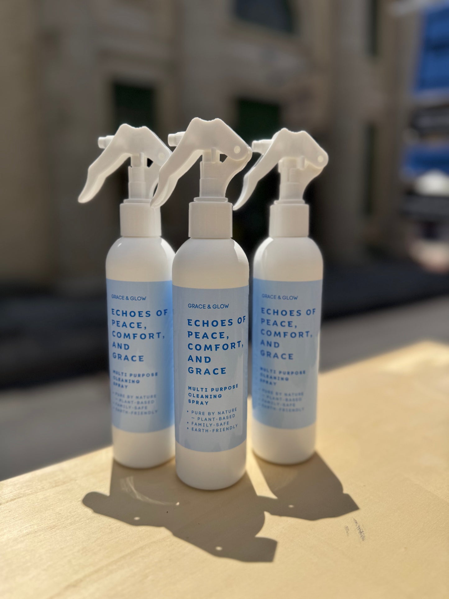 Multipurpose Cleaner Spray (8 oz) – Echoes of Peace, Comfort and Grace – Streak-Free All Purpose Cleaner for Kitchen, Bathroom & Home