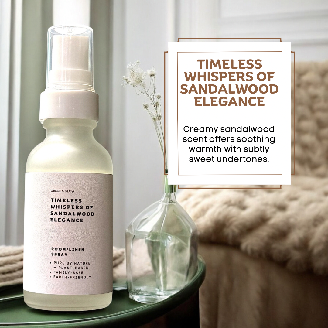 Grace & Glow: Timeless whispers of sandalwood elegance, Room/Linen Spray