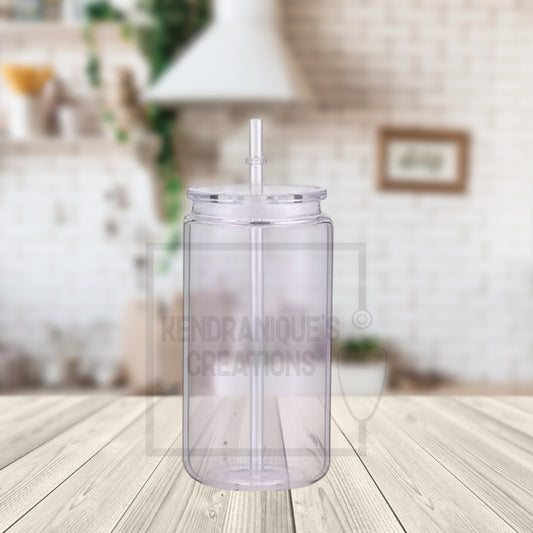 16 oz BPA free Plastic Can-Clear