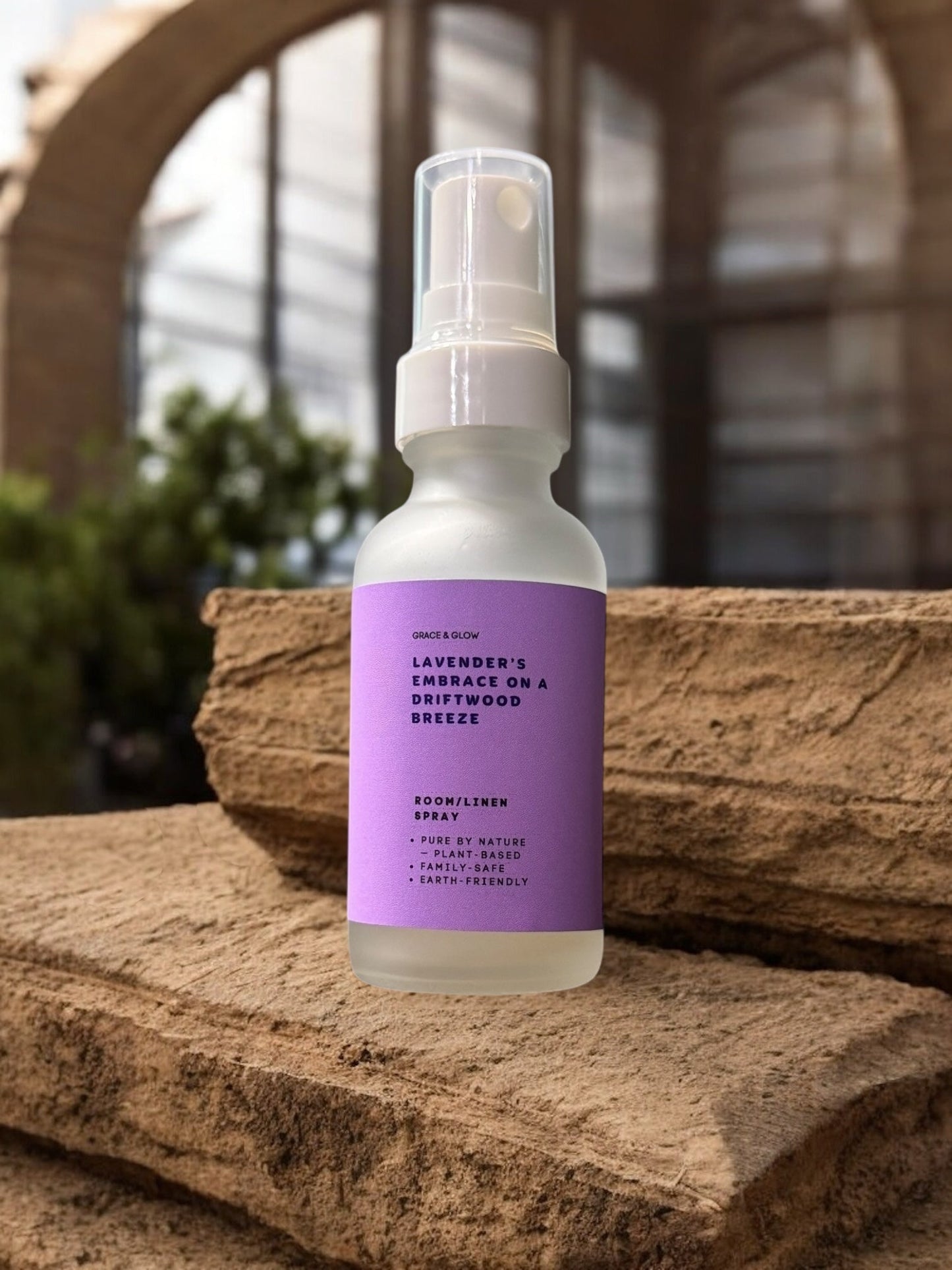Grace & Glow Room & Linen Spray | Core Collection | Lavender's Embrace on a Driftwood Breeze