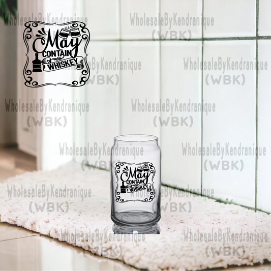 UVDTF Decal-Drink: May contain whiskey (UV16)