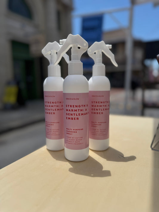 Multipurpose Cleaner Spray (8 oz) – Strength & Warmth Gentleman’s Ember – Streak-Free All Purpose Cleaner for Kitchen & Home