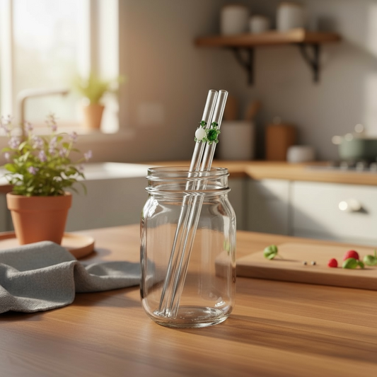 Glass Straw, Charm-Turtle