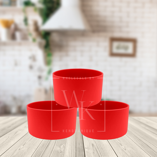 Silicone (Red) tumbler boot for popular 40 oz tumblers and glass cans