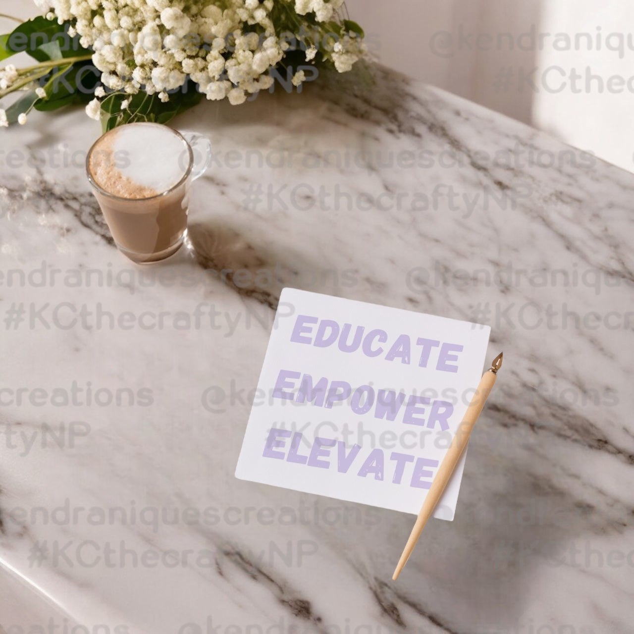 UVDTF Decal-Educate, Empower, Elevate (Stamped)(UV29)