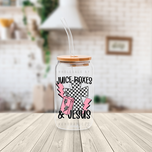 UVDTF decal-Juice Boxes & Jesus Pink(UV156)