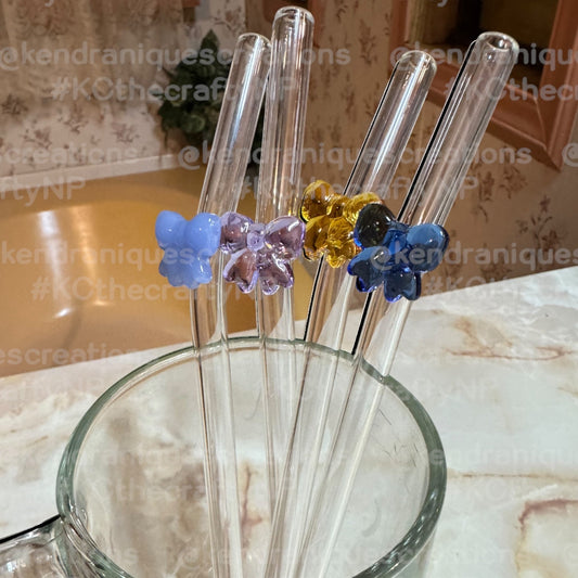 Glass Straw, Charm-Coquette bow
