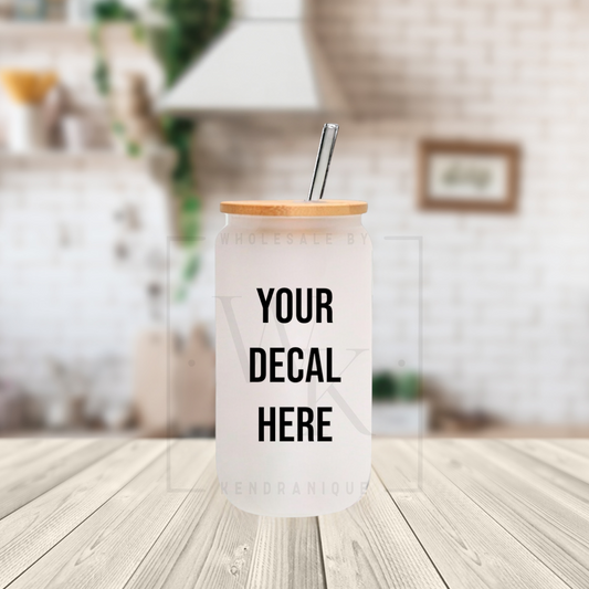16 oz Sublimation Frosted Glass Can