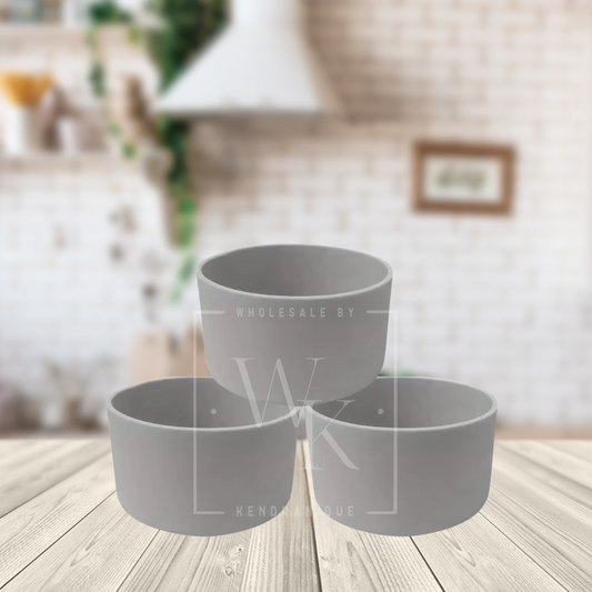 Silicone (Gray) tumbler boot for popular 40 oz tumblers and glass cans