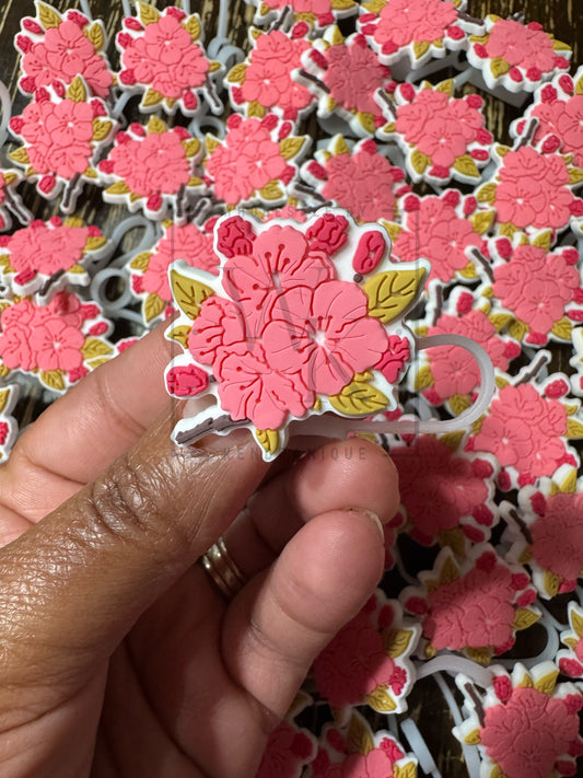 Straw toppers-Cherry Blossom Bouquet